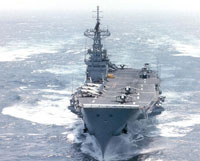 The aircraft carrier Prncipe de Asturias (R-11) is the flagship of the Spanish Navy.