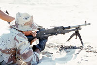 US Marine firing British General Purpose Machine Gun (GPMG)