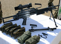FN Herstals Minimi belt fed 5.56mm Light Machine Gun (LMG)