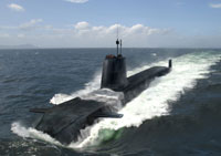 Artists impression of the new Astute Class Submarine